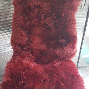 burgundy longwool sheepskin chair cover