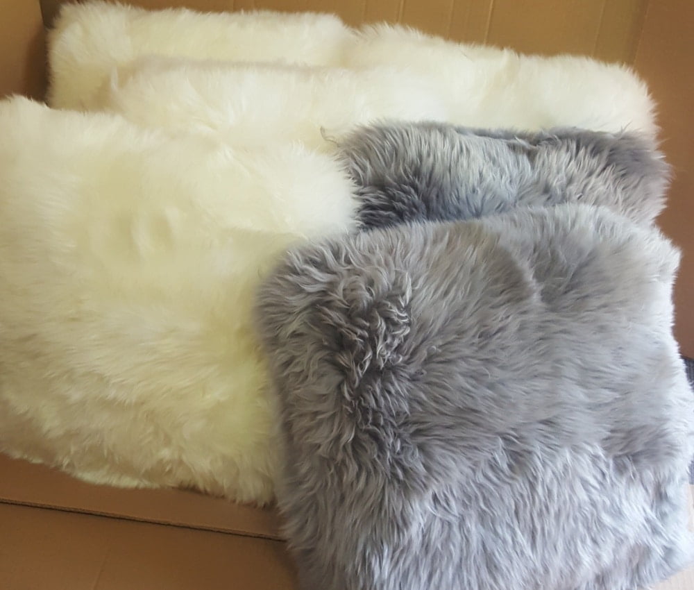 6 ozwool Australian Made Double Sided Long Wool Cushions