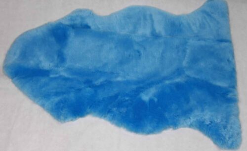 Blue infant care baby sheepskin rug