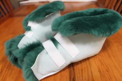 Australian made OZwool Open toe medical sheepskin slippers