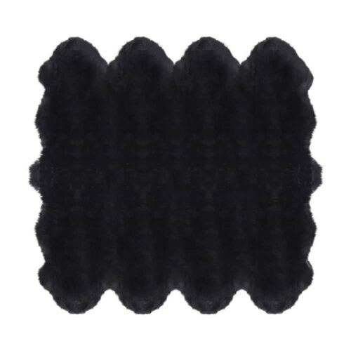 8 hide Black Octo longwool lambskin rug