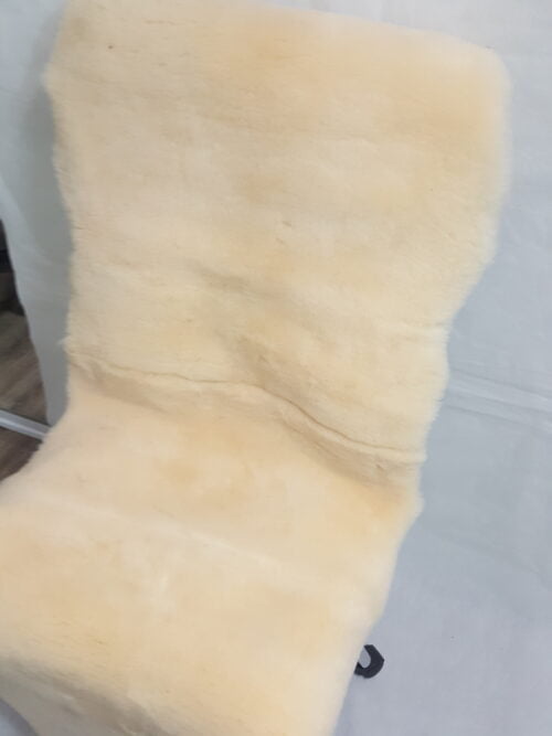 as4480 Medical Sheepskin natural coloured Australian made office chair cover. Make your office chair comfortable