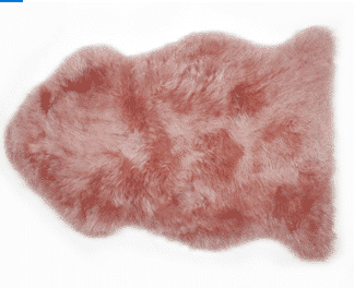 Dark Rose Lambskin - Dusty Pink Longwool Rug