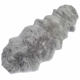 Longwool Double mid Grey Sheepskin rug 180cm long