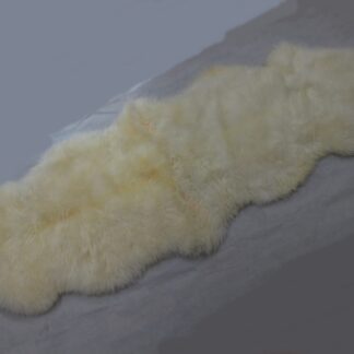 Double Ivory Lambskin Rug - Double Ivory Sheepskin 210cm long