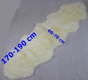 180cm long double Ivory Lambskin Rug