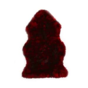 red black tip longwool lambskin rug