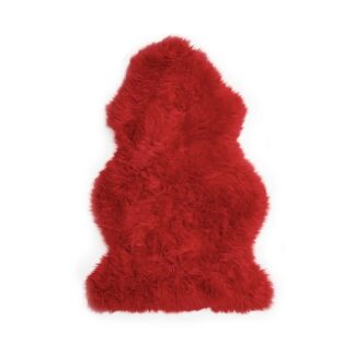 red longwool lambskin rug